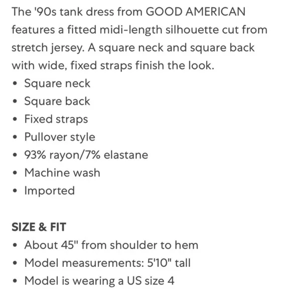 Good American 90s tank midi dress - Picture 4 of 9
